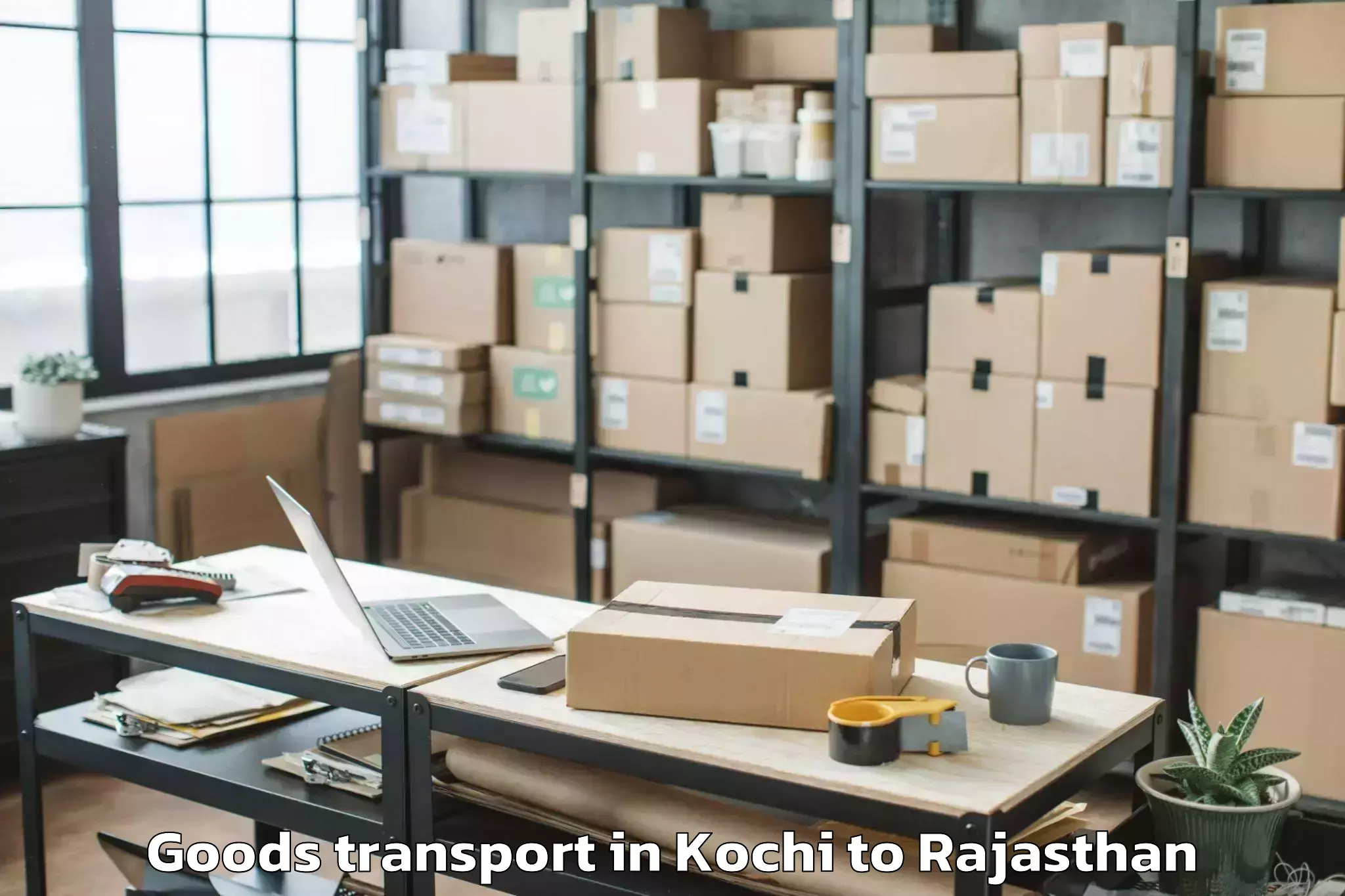 Easy Kochi to Bari Sadri Goods Transport Booking